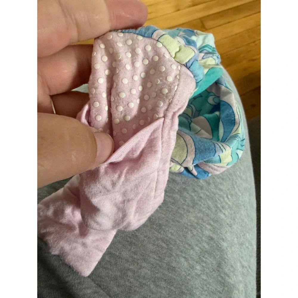 Angel Dear Bamboo Viscose Footie Sleeper Blue Pink Swirl 12-18M